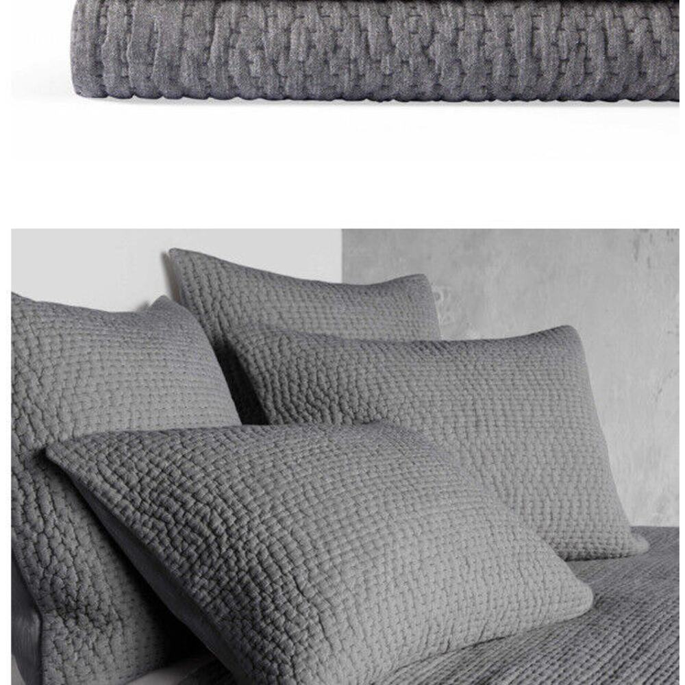 Arhaus Pickstitch Gray Quilted Pillow Sham 1 SHAM ONLY